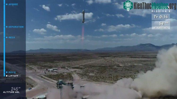 Blue Origin phóng tàu du lịch không gian.
