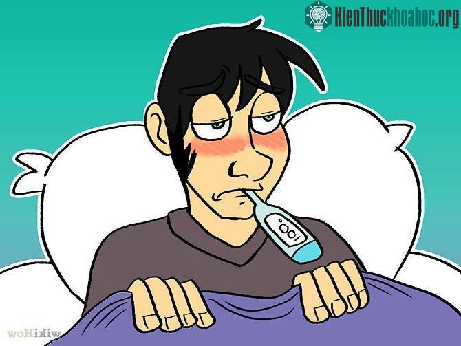 Cảm giác ớn lạnh hoặc rét run là những nét đặc trưng khi sốt bắt đầu.