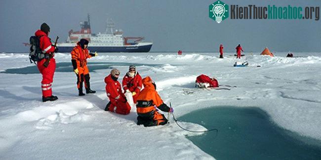 Các lõi băng được thu thập trong các cuộc thám hiểm của con tàu Đức Polarstern - (Ảnh từ Viện nghiên cứu Alfred Wegener/ M.Fernandez).