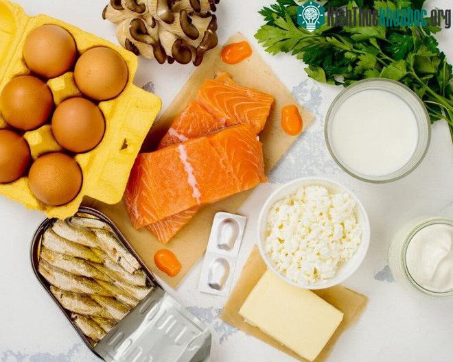 Thực phẩm giàu vitamin D.