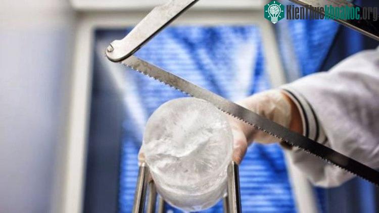 Các lõi băng được phân tích để tìm dấu vết nhựa - (Ảnh từ Viện nghiên cứu Alfred Wegener/ T.Vankann).