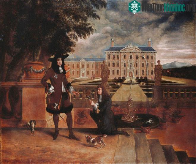 Vua Charles II cùng quả dứa - bức tranh ghi lại vào năm 1675.