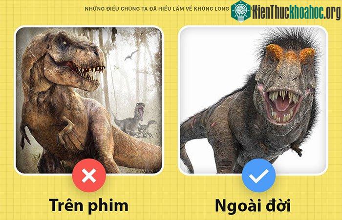 Ngoại hình chuẩn của khủng long bạo chúa là phải có thêm một lớp lông phủ bên ngoài nữa