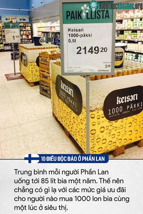 Trung bình một người Phần Lan uống tới 85 lít bia 1 năm