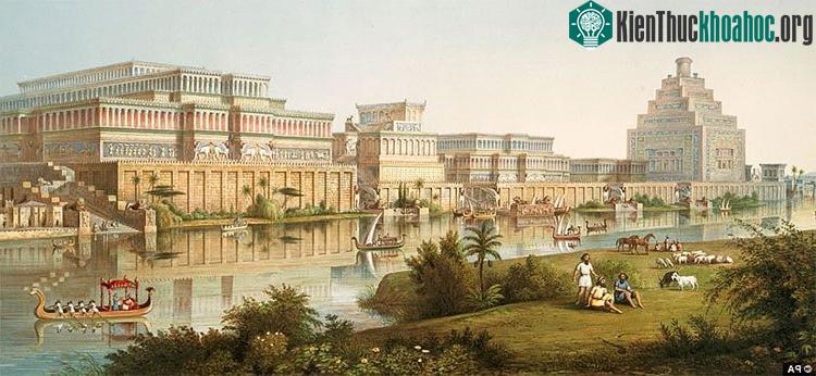 Bức tranh cổ vẽ cuộc sống sung túc của người dân ở Nimrud (ngày nay là Iraq)