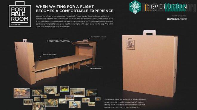 Portable Room - chiếc giường làm hoàn toàn từ giấy bìa tái chế.