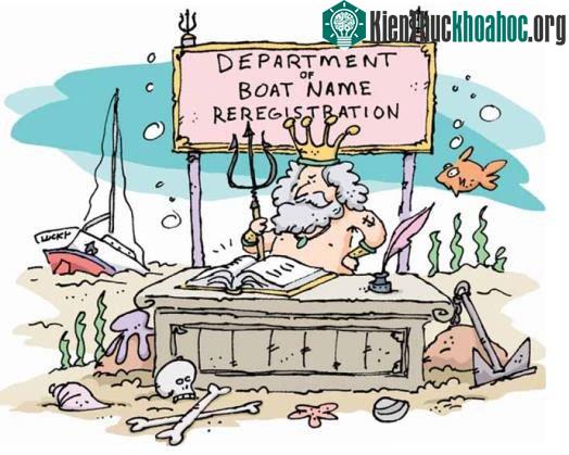 Ảnh vẽ Thần Neptune đang theo dõi sổ sách tên các con tàu.