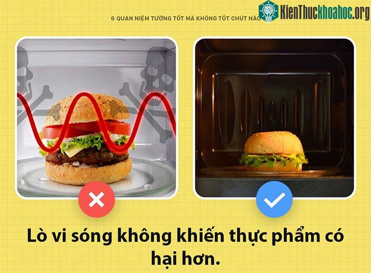Đồ hâm lại trong lò vi sóng là không tốt?