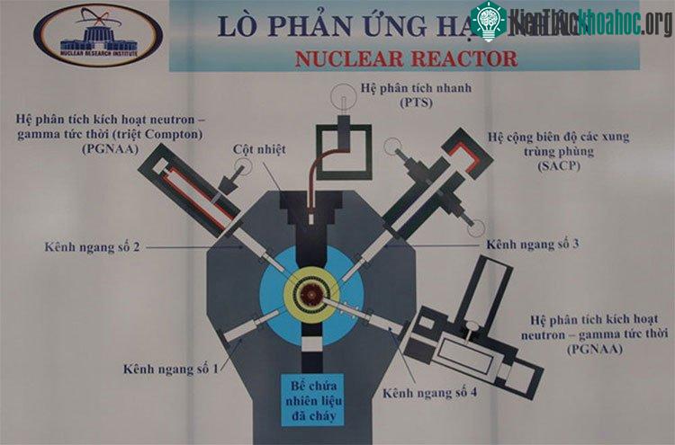 Sơ đồ lò phản ứng hạt nhân.