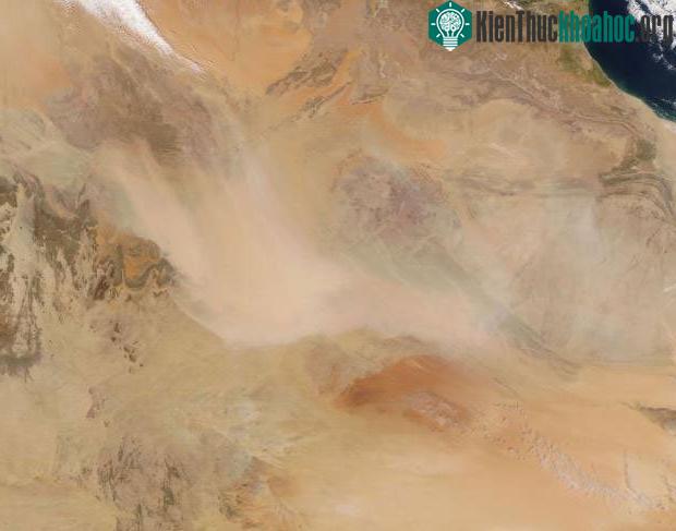 Bão bụi tại Sahara vào tháng 3 năm 2018.