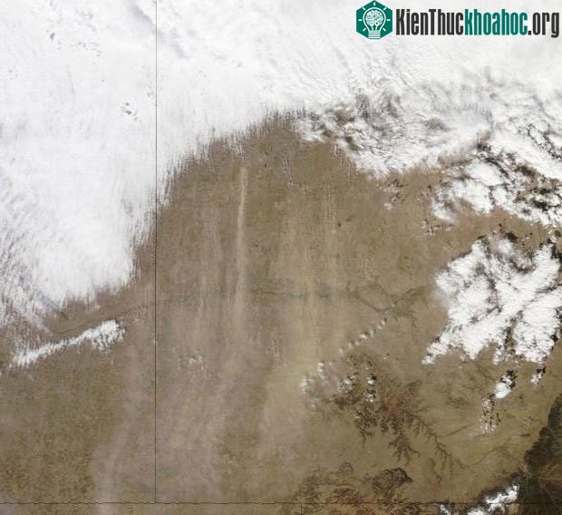 Cơn bão bụi quét qua Colorado năm 2014.