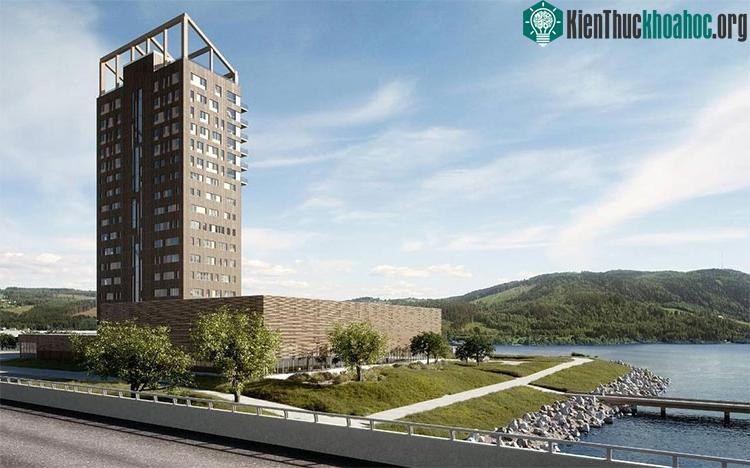 Tháp Mjostarnet đang được xây dựng ở Na Uy.