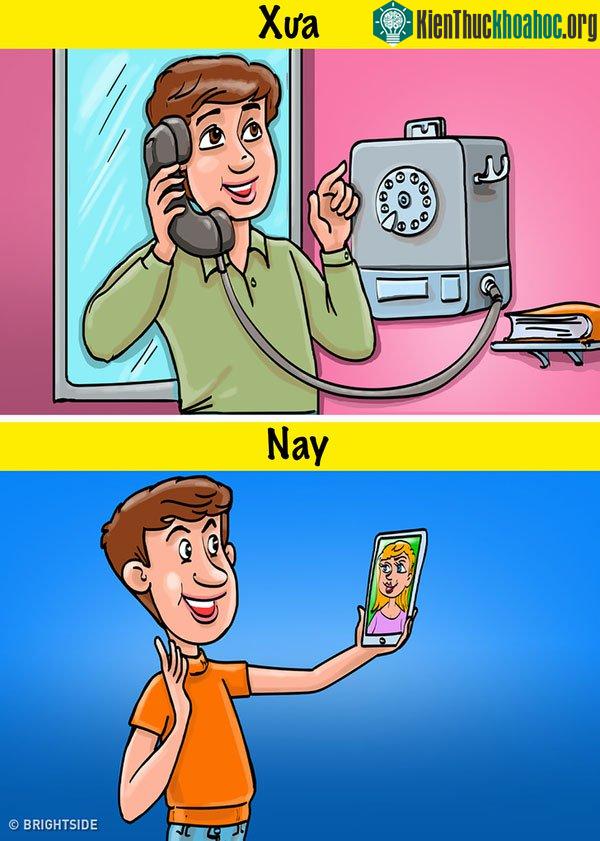 Cách đây hơn 20 năm, việc liên lạc chủ yếu bằng điện thoại cố định và mọi người chỉ có thể nghe thấy tiếng nói của nhau.