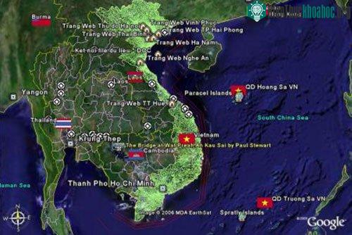 Bản đồ Việt Nam qua ảnh vệ tinh. (Ảnh: ST).