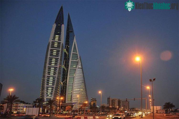 Trung tâm thương mại thế giới Bahrain như một cánh buồm.