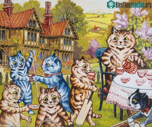 Những chú mèo đi bằng hai chân, biết uống trà, nói chuyện. (Ảnh: DeviantArt).
