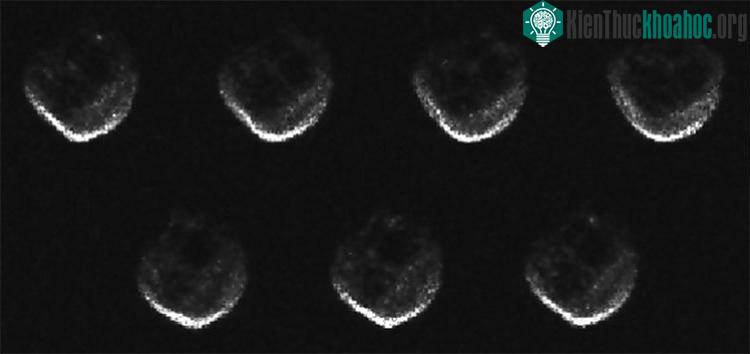 Hình ảnh đầu tiên về "quả bí đỏ vĩ đại" được ghi nhận từ radar của đài quan sát Arecibo tại Puerto Rico.