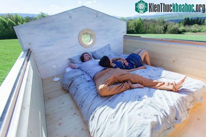 Một ngôi nhà Head in the stars có kích thước chiều dài khoảng 7,2 mét, rộng 2,55 mét.