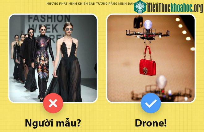Drone được dùng thay người mẫu catwalk