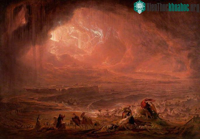 Tranh mô tả thảm họa núi lửa Vesuvius của John Martin.