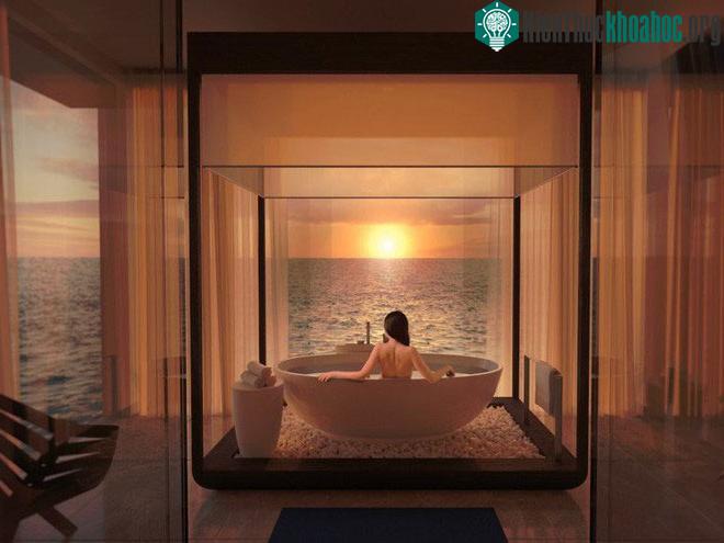 Phần đặc biệt nhất có lẽ là tầng dưới, nơi du khách chìm sâu dưới đáy biển