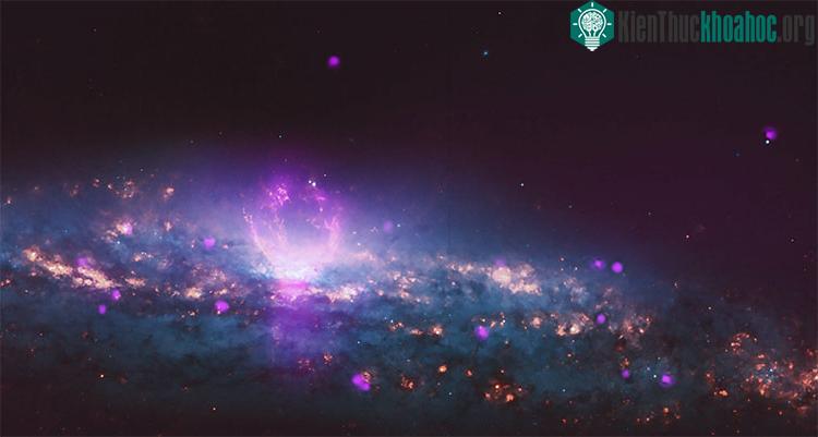 Thiên hà NGC 3079, nơi chứa 2 quả bóng siêu năng lượng khổng lồ - (ảnh: NASA).