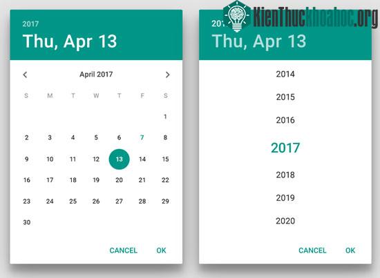 Những con số được xếp theo 7 cột và 5 hàng ngang (hoặc 6 hàng, tùy thuộc vào số ngày trong tháng) để hiển thị toàn bộ tháng