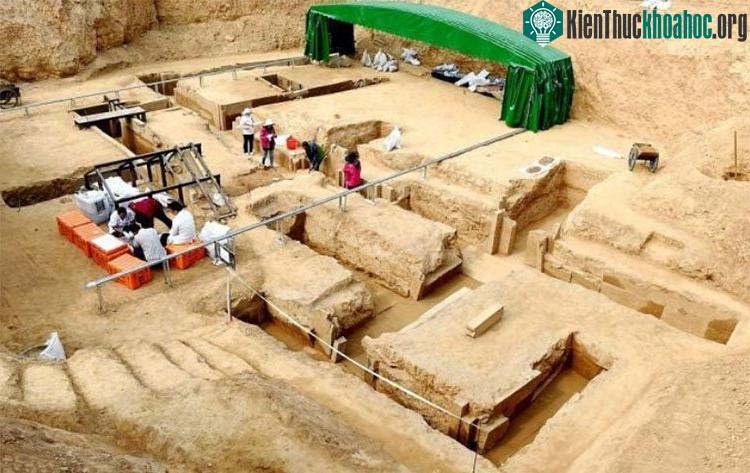 Địa điểm khai quật ngôi mộ cổ.