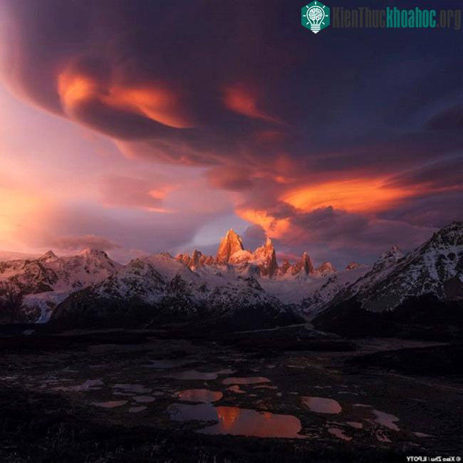 Dãy núi Monte Fitz Roy ở Patagonia