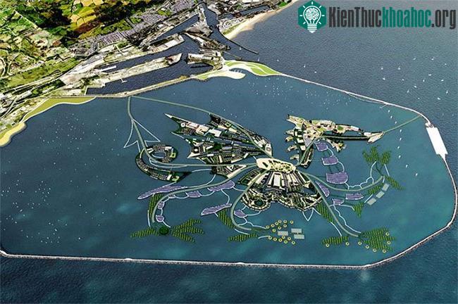 Hòn đảo mô phỏng hình dáng con rồng trên lá cờ của Wales.