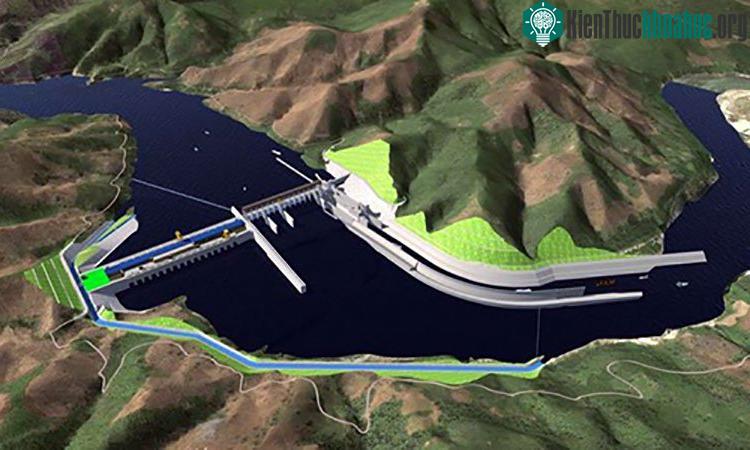 Đập thủy điện Pak Beng xây dựng trên dòng Mekong.