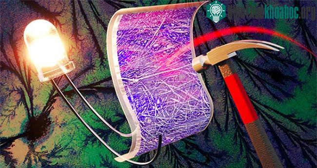 Vật liệu mới này có thể chịu được búa đập hơn 40 lần. (Ảnh: ĐH Washington).