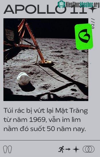 Túi rác bị vứt trên Mặt trăng