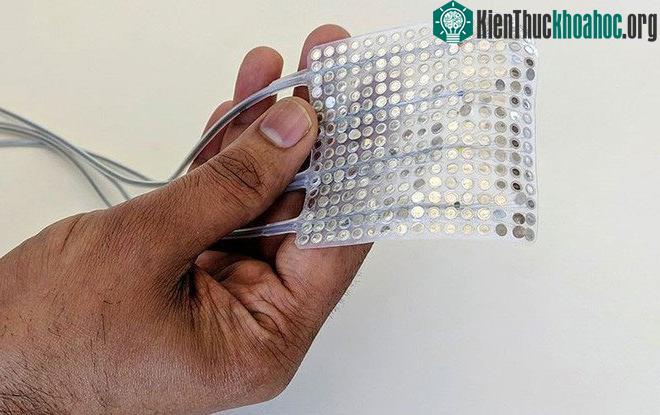 Các cảm biến được gắn vào não bộ của bệnh nhân.