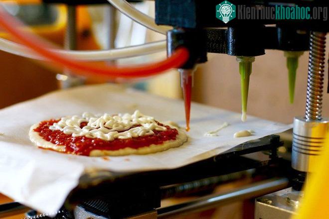 Chiếc bánh pizza in 3D do hãng BeeHex thực hiện.