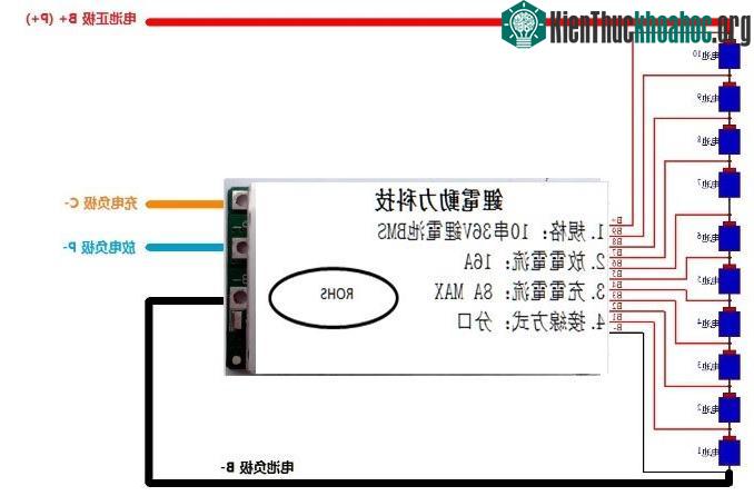 Mạch cân bằng 36V dành cho xe đạp điện.