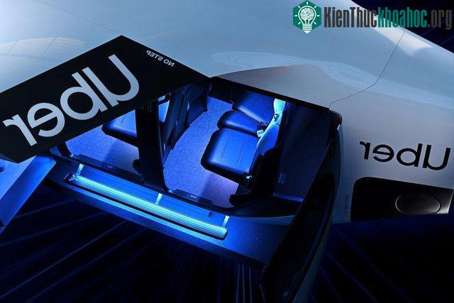 Uber gọi mẫu taxi bay này là "Ngôi sao phương Bắc" với thiết kế mang tính tương lai.
