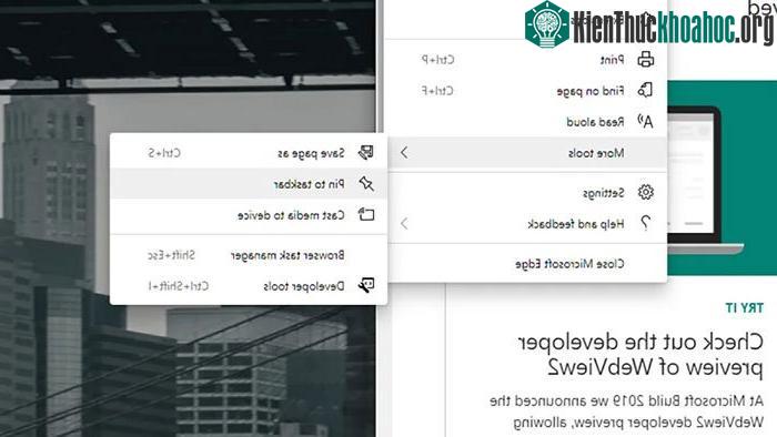 Lưu trang web vào thanh công cụ (dock) hoặc thanh tác vụ (taskbar)