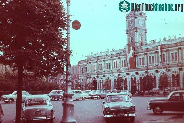 Nhà ga Moscow ở Leningrad năm 1968.