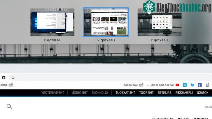 Mở rộng không gian làm việc với nhiều desktop