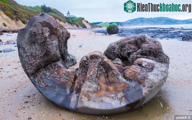Một khối đá bị nứt toác.