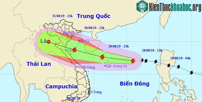 Vị trí của bão Podul.