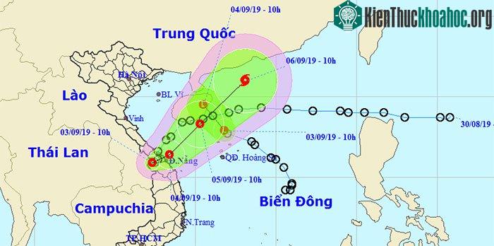 Vị trí của 2 áp thấp nhiệt đới.