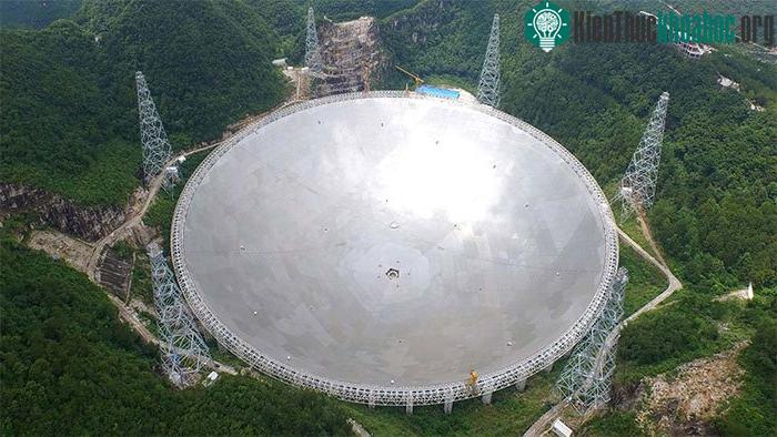 Kính viễn vọng vô tuyến FAST ở vùng núi huyện Bình Đường, tỉnh Quý Châu.