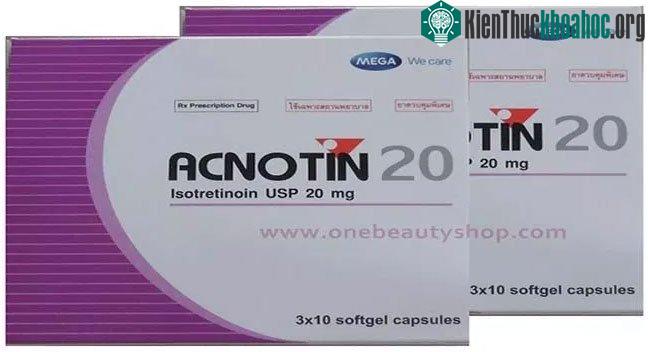 Thuốc trị mụn acnotin 20mg.