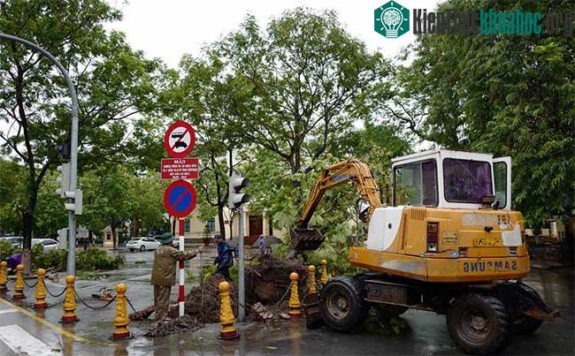 Lực lượng chức năng lập tức có mặt thu dọn để đảm bảo an toàn giao thông.