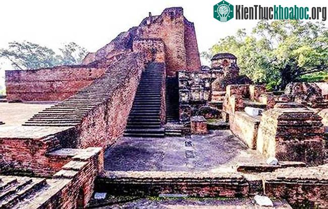 &nbsp;Tàn tích của Trường Đại học Nalanda sau khi bị tàn phá.&nbsp;