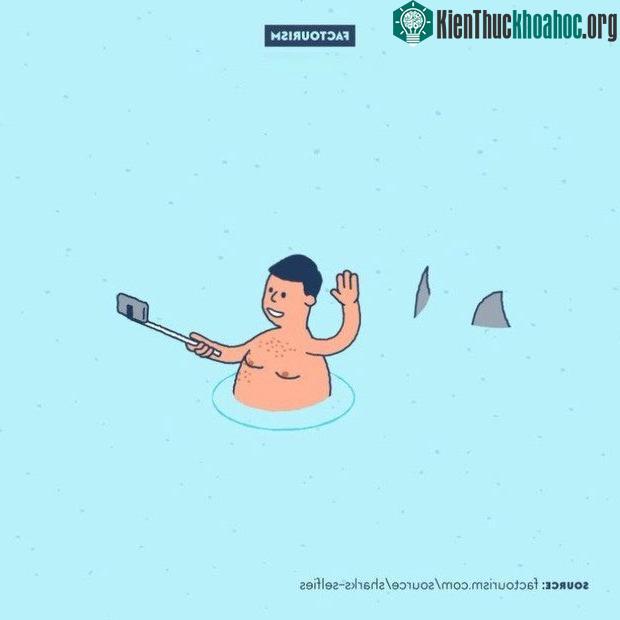 Số người chết vì chụp selfie còn nhiều hơn vì cá mập cắn