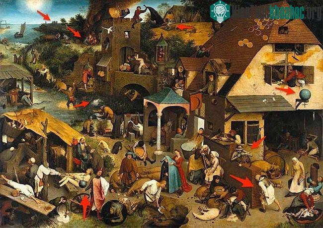 Bức tranh "Netherlandish Proverbs"