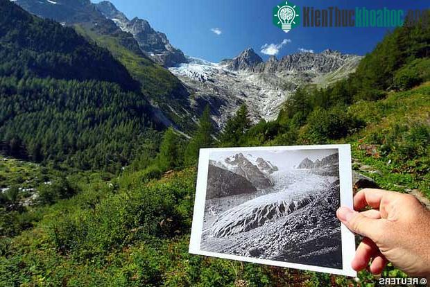 Tấm hình về dòng sông băng Trient Glacier năm 1891 - 8/2019.